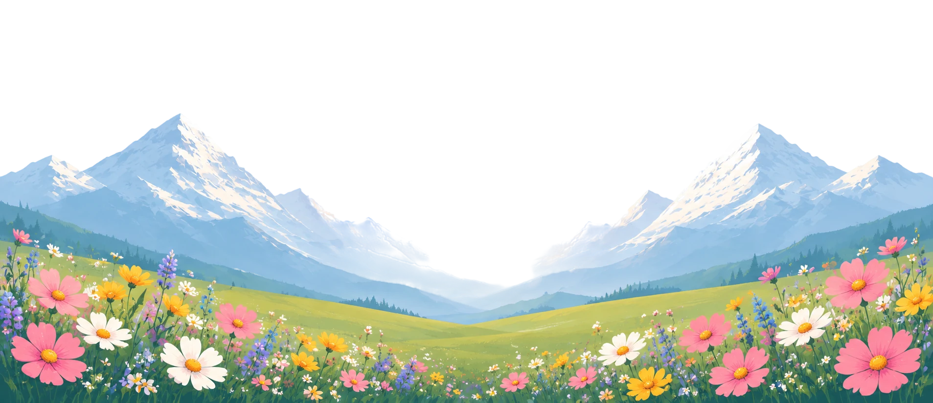 Mountain meadow landscape